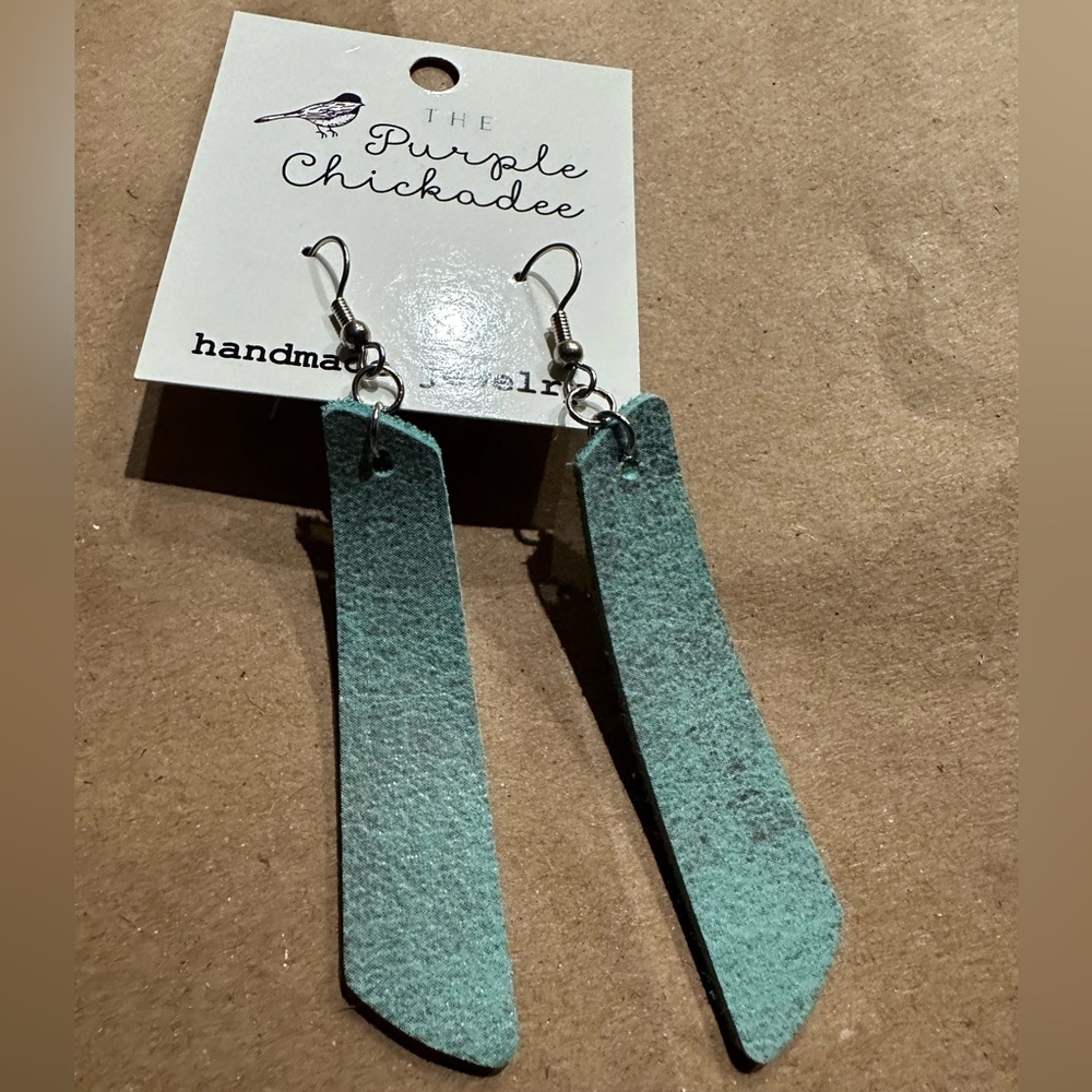 Faux leather earrings